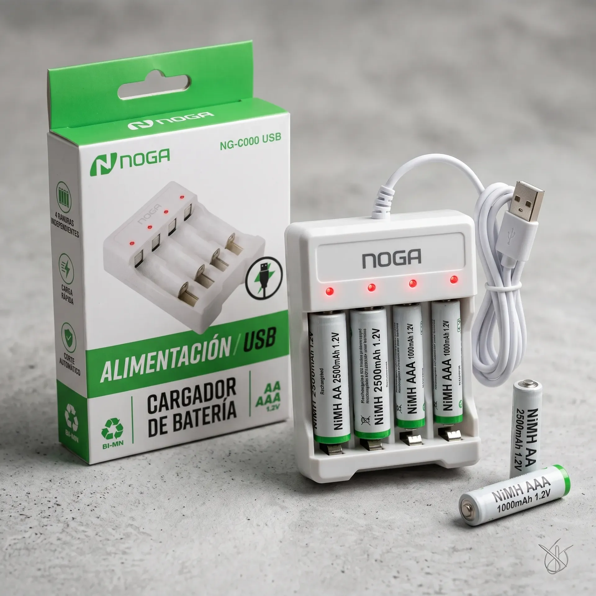 CARGADOR DE PILA NOGA USB