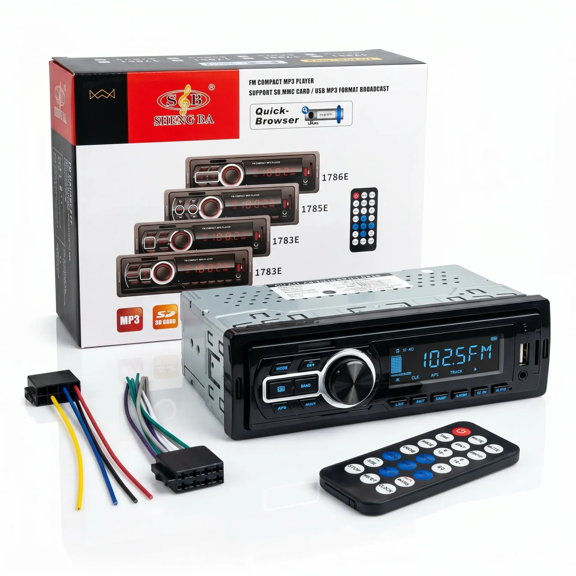 ESTEREO AUTO CON BLUETOOTH Y RADIO FRENTE FIJO