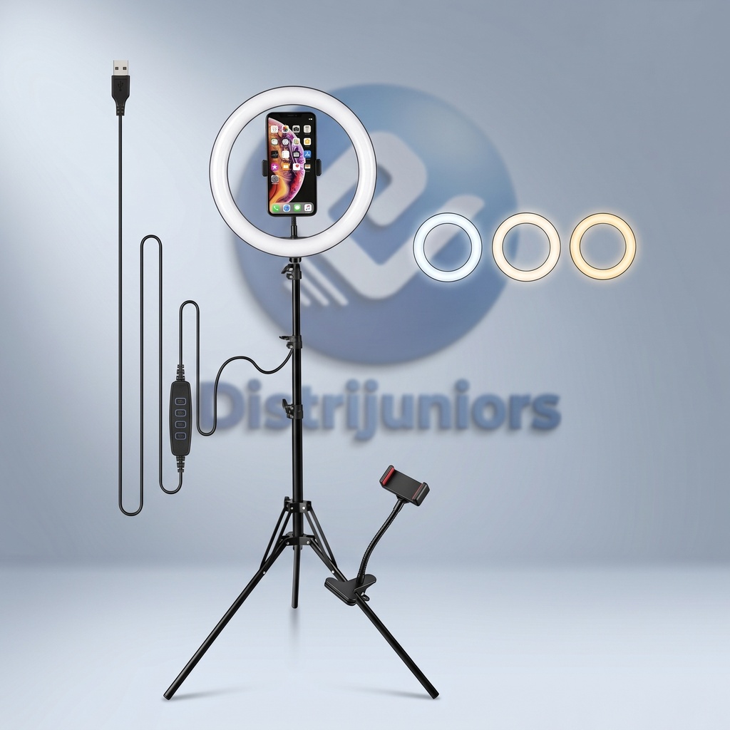 ARO DE LED 26CM CON TRIPODE