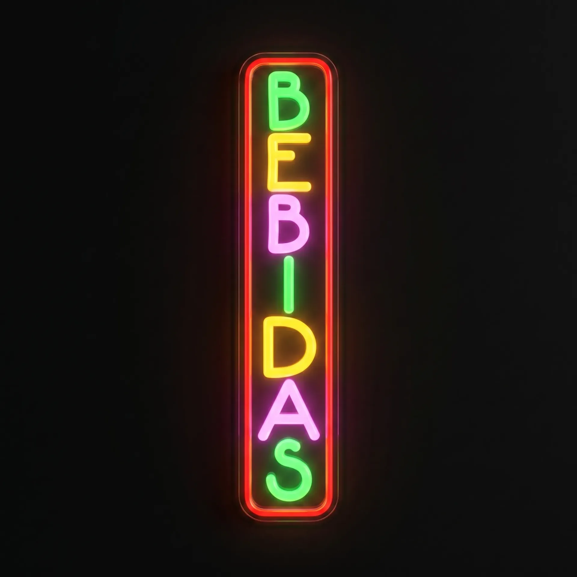 CARTEL BEBIDAS (EN VERTICAL) NEON