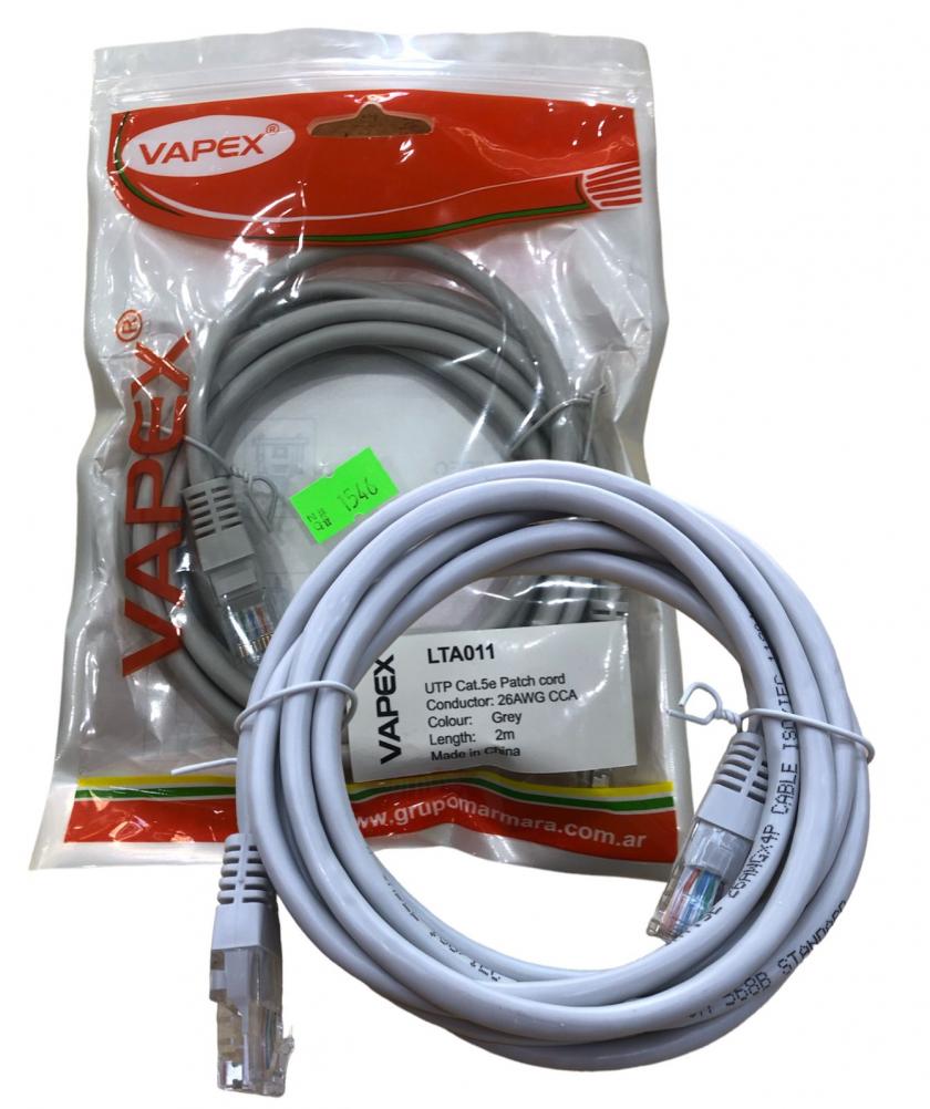 [LTA011] Cat 5e, Patch Cord - UTP a UTP - 2,00 m