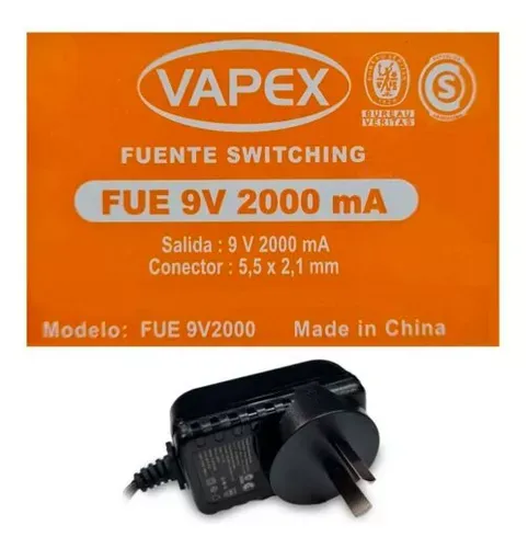 FUENTE 9V 2000 MAH