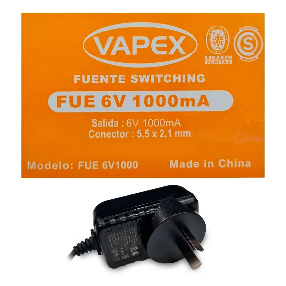 FUENTE SWITCHING 6V 1000MA