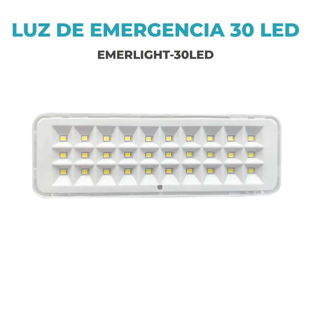 LUZ DE EMERGENCIA 30 LEDS RECARGABLE A 220V