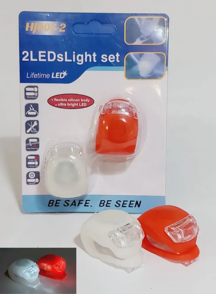 LUZ LED DE BICICLETA X2 (ROJA Y BLANCA)