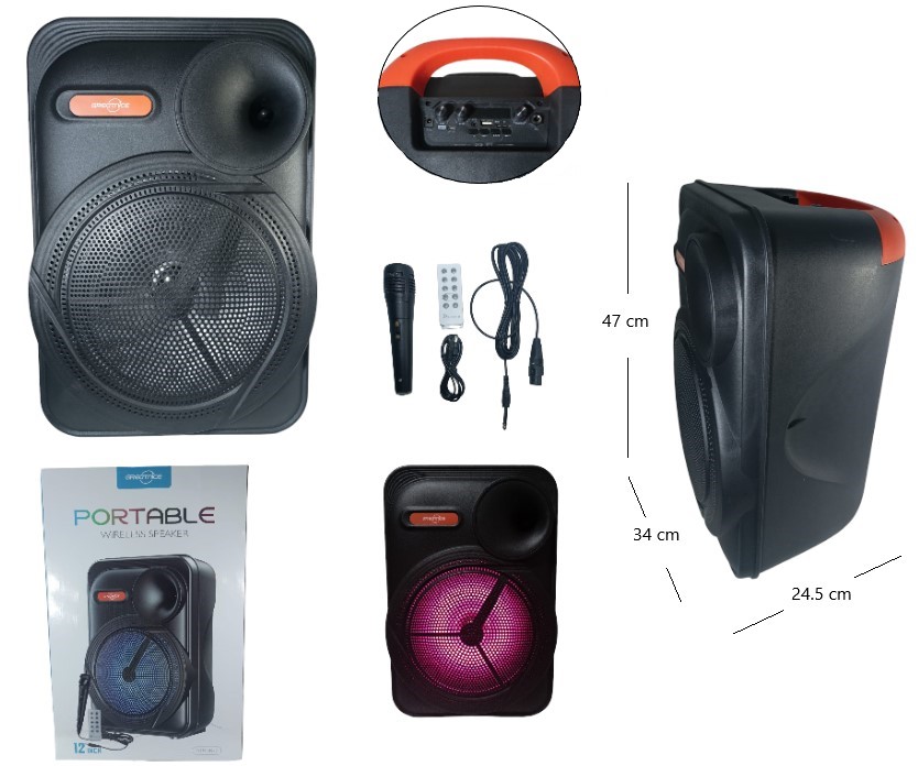 [GTS1883] PARLANTE BLUETOOTH 15" CON MICROFONO