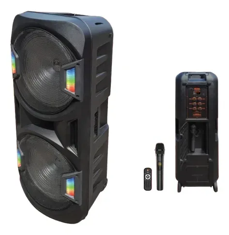 PARLANTE BLUETOOTH 2 X 15" MICROFONO INALAMBRICO
