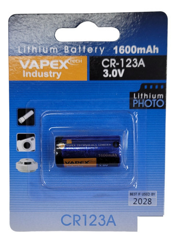 PILA CR123 P/FOTOGRAFIA VAPEX