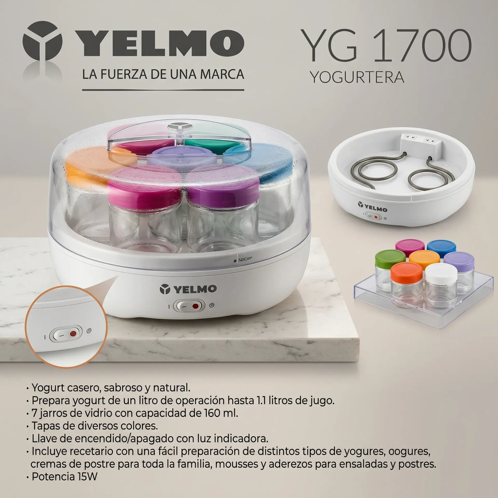 YOGURTERA YELMO 7 JARROS