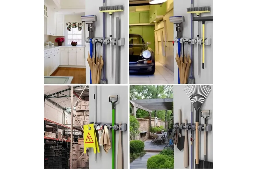 SOPORTE PARA ESCOBAS CON GANCHOS