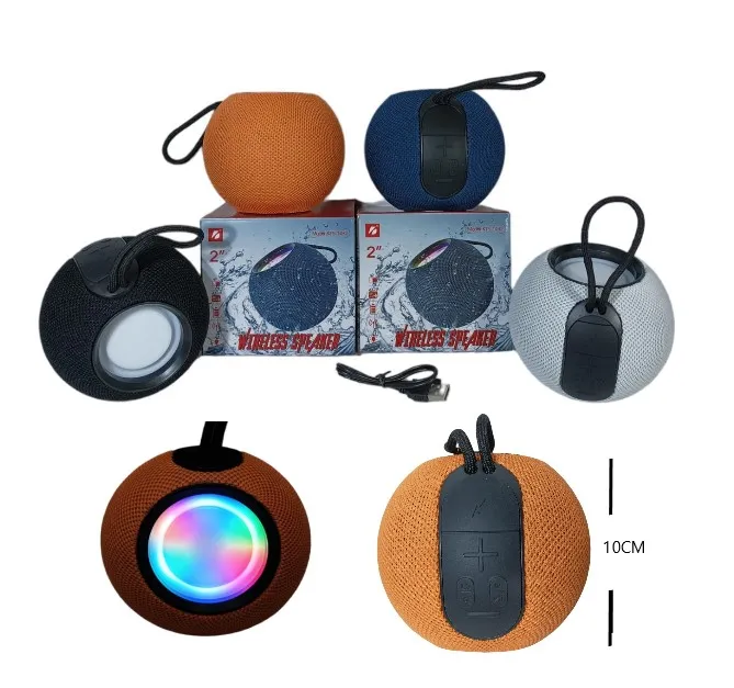 PARLANTE BLUETOOTH REDONDO CON LUZ