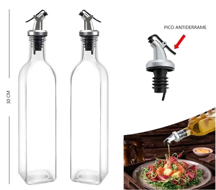 PACK 2 BOTELLAS DISPENSER ACEITE Y VINAGRE