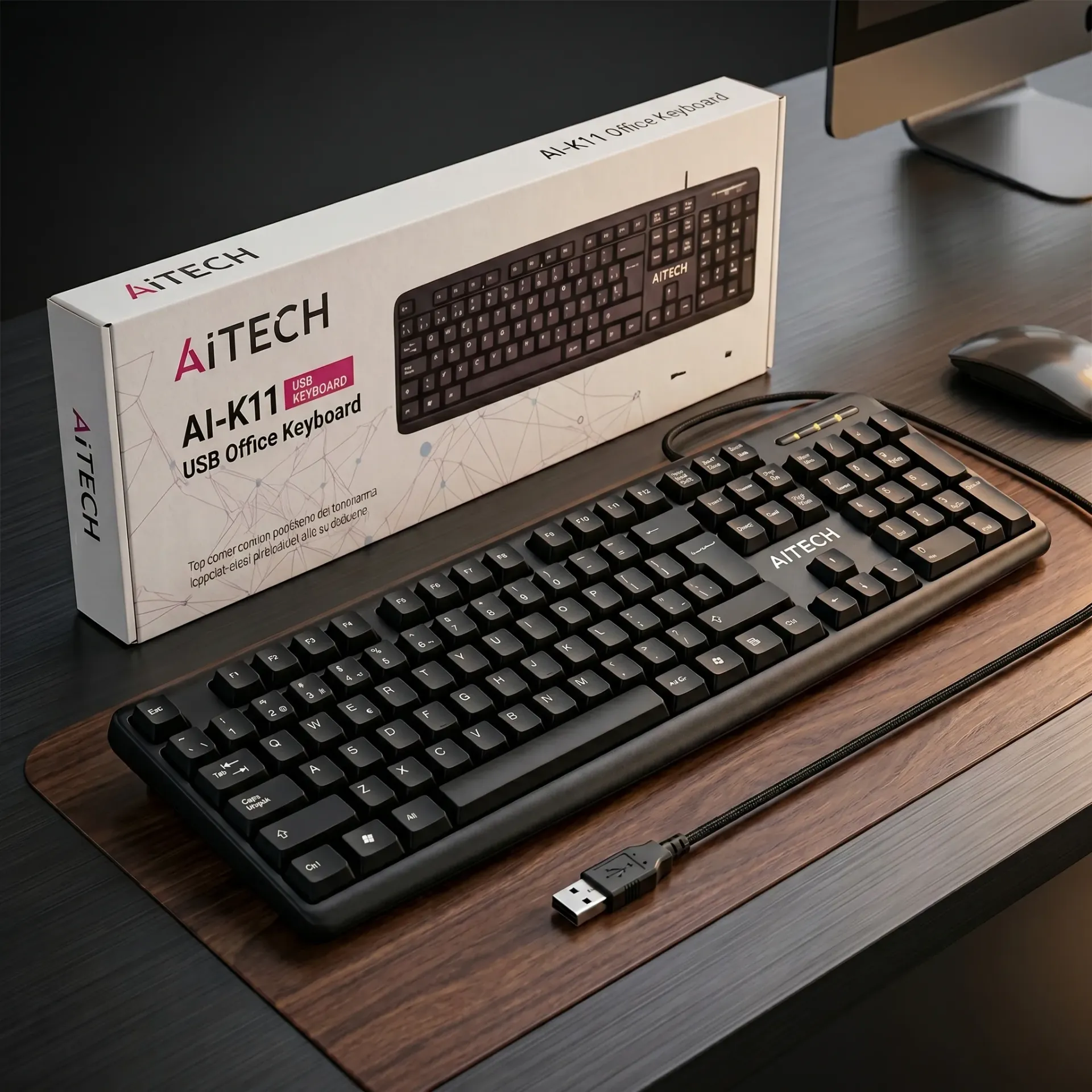 [AIKB010211N AIK11] TECLADO PARA PC CON CABLE USB