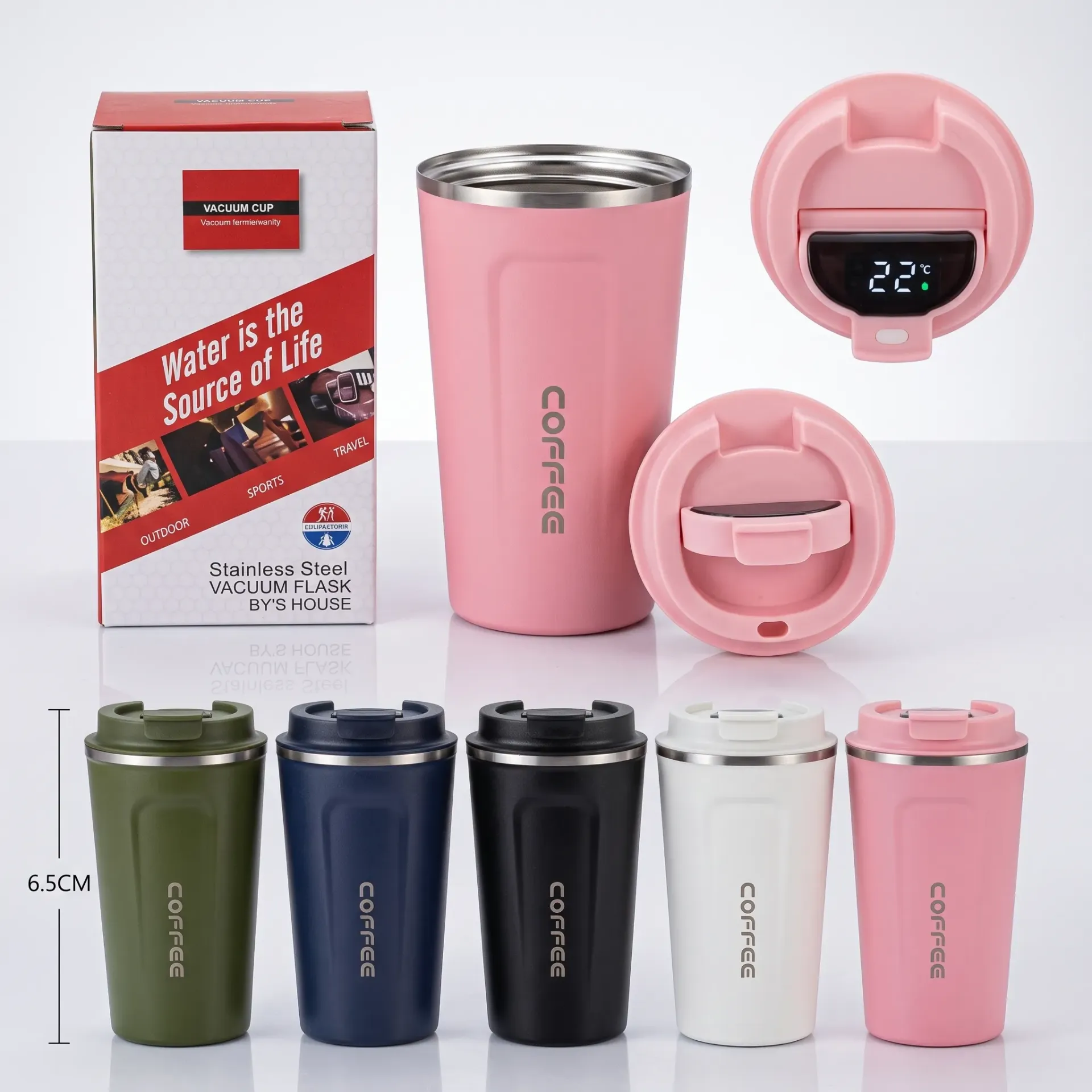 VASO TERMICO 510ML ACERO CONTROL TEMPERATURA