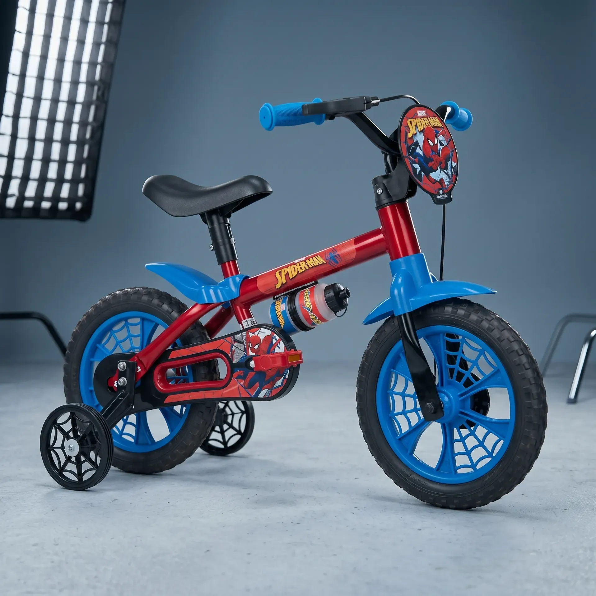 BICICLETA RODADO 12 C/BOTELLA - SPIDER Y PRINCESA