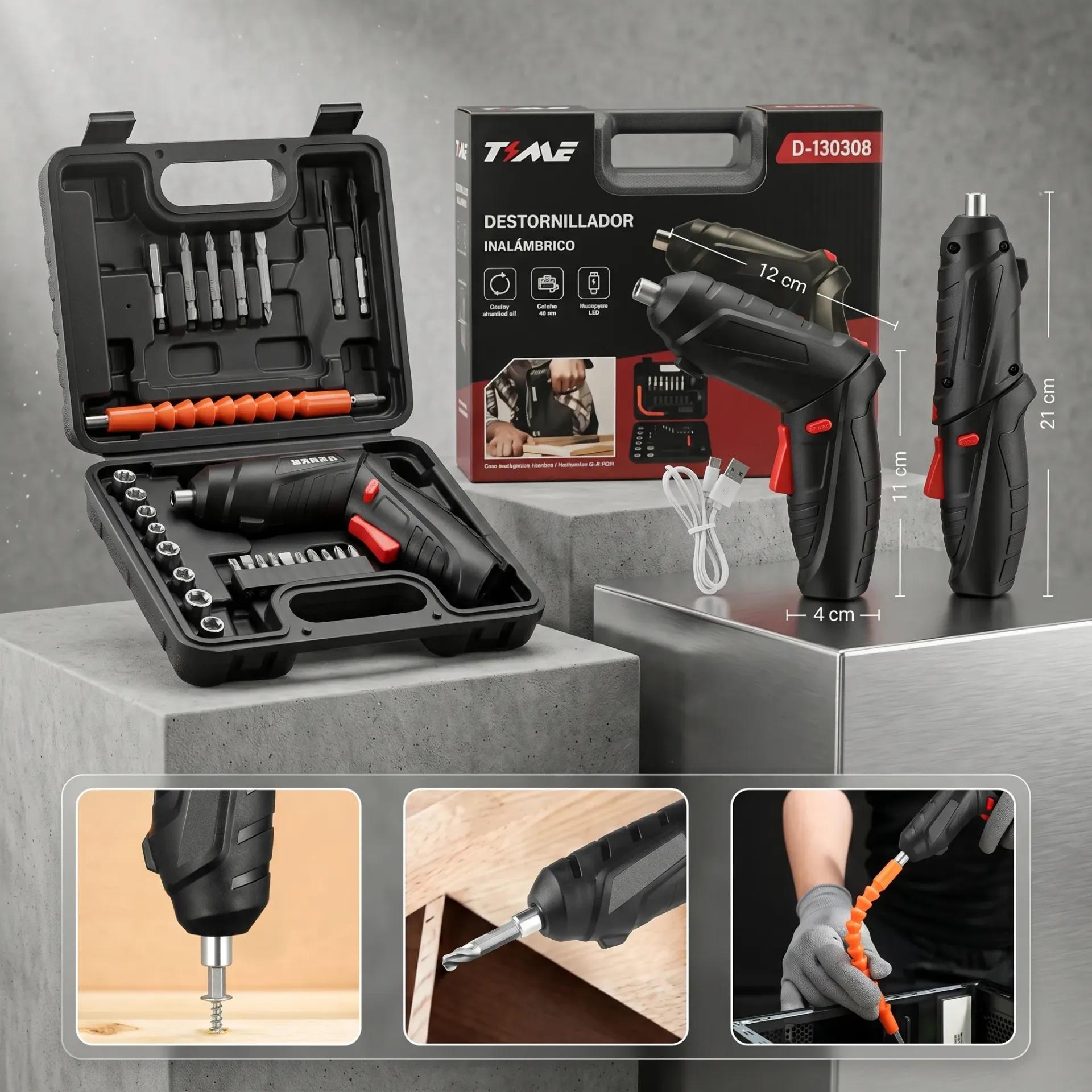 DESTORNILLADOR INALAMBRICO 48 PCS