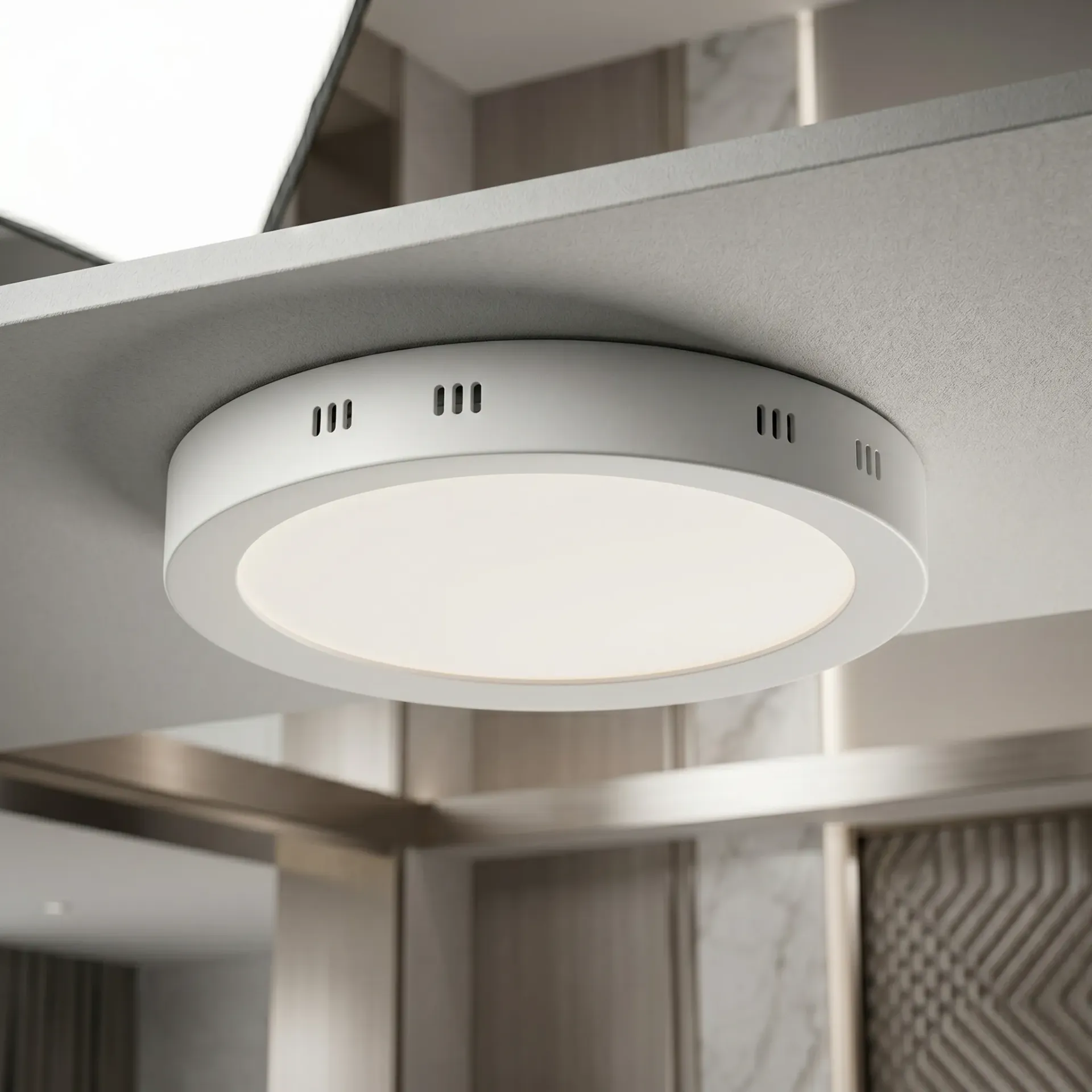 PANEL PLAFON LED APLICAR 18W REDONDO BLANCO FRIO