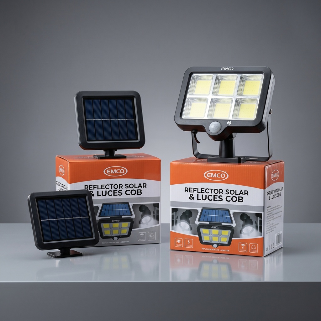 [RSP1] REFLECTOR SOLAR EXTERIOR CON SENSOR 6 LUCES COB 1200 MAH