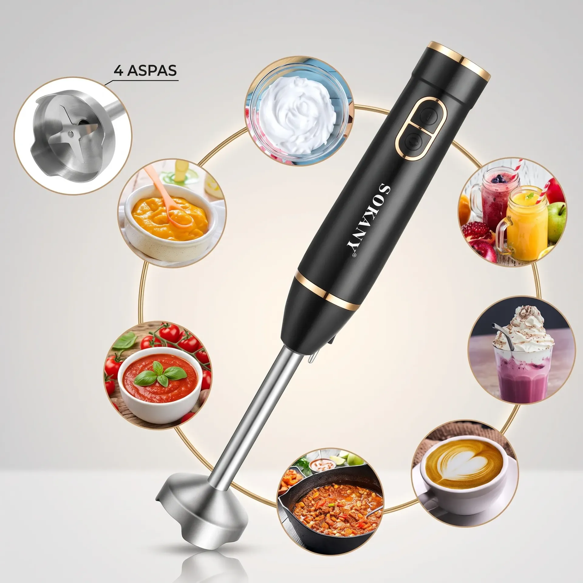 MINI PIMER BATIDORA 500W