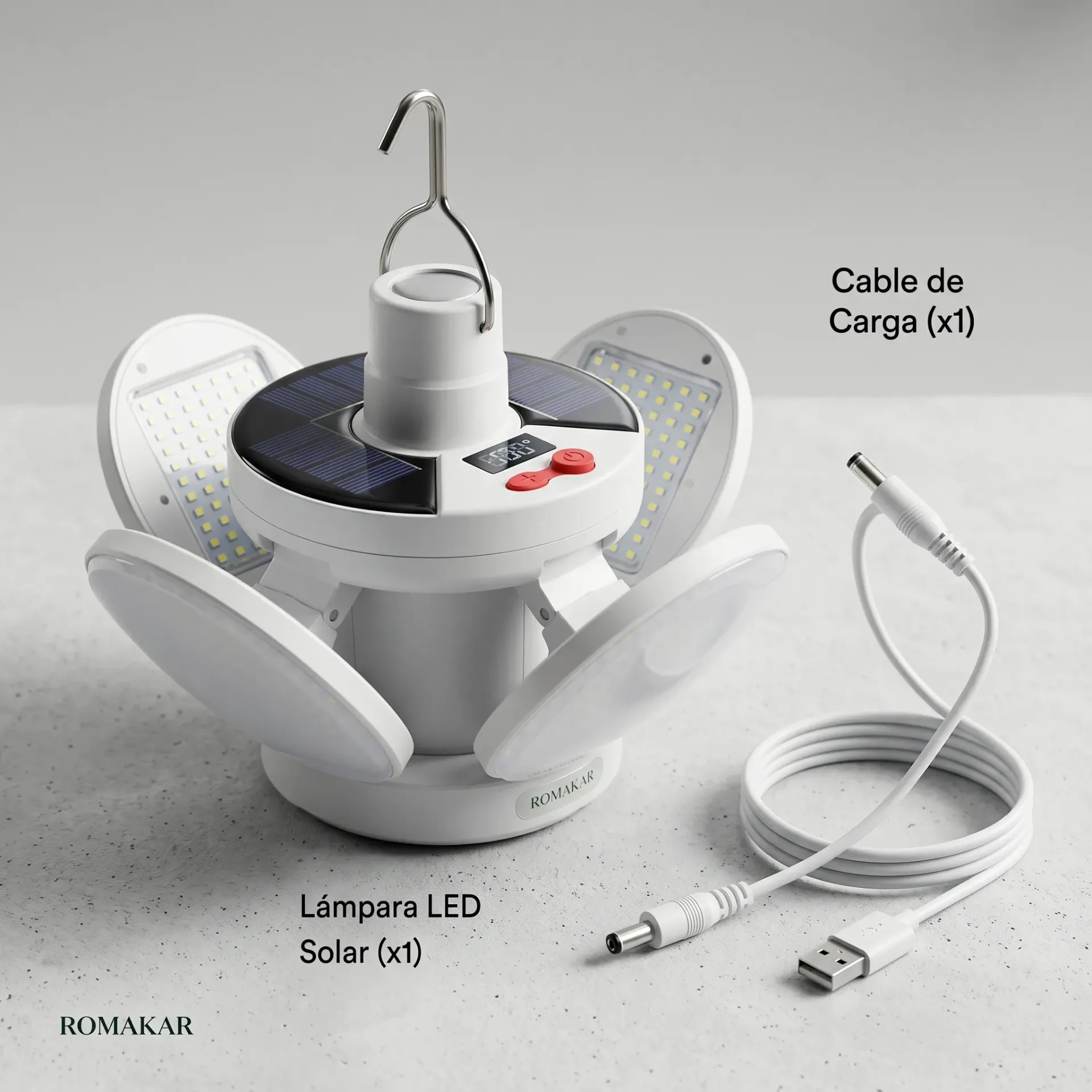 LAMPARA DE CAMPING SOLAR Y/O CARGA
