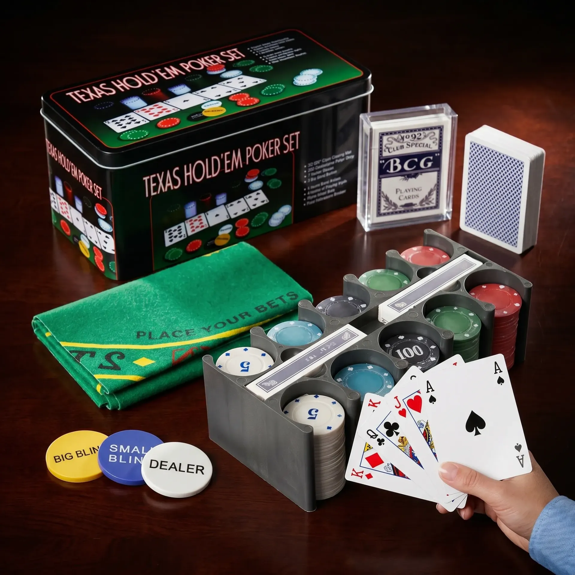 JUEGO SET DE POKER TEXAS