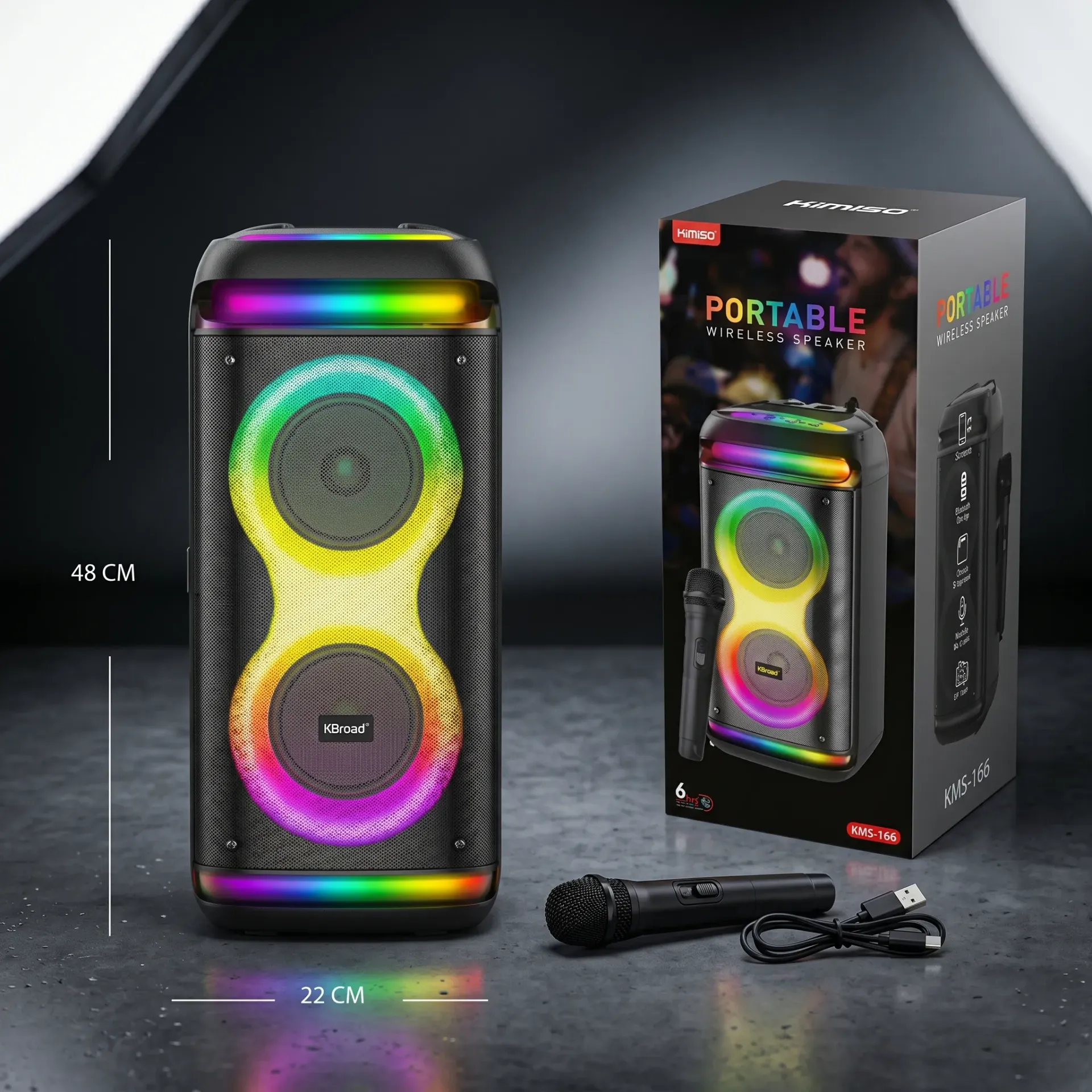 PARLANTE DOBLE BLUETOOTH RGB