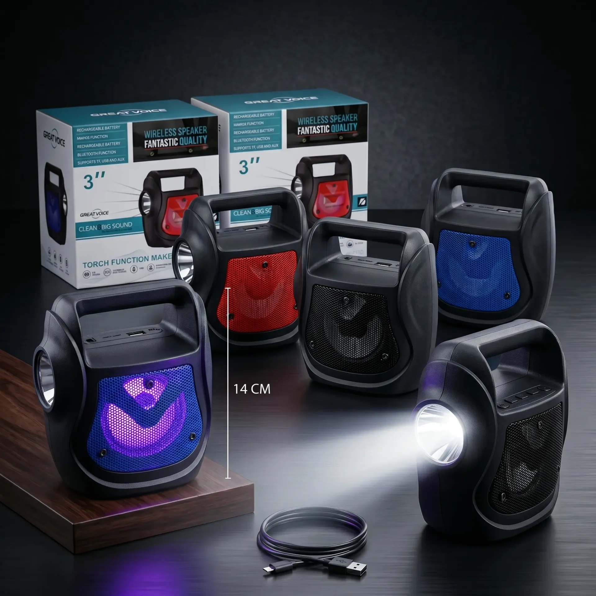 PARLANTE BLUETOOTH CON LINTERNA