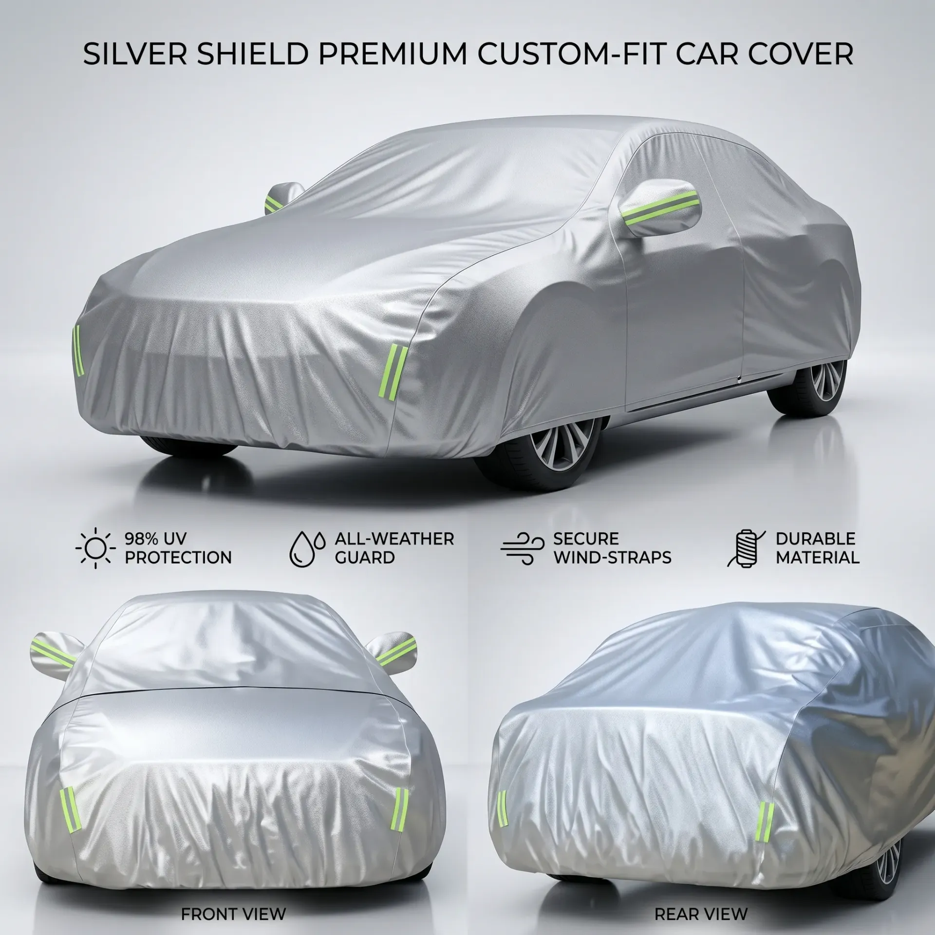 FUNDA CUBRE AUTO IMPERMEABLE RESISTENTE 480CMX175CM