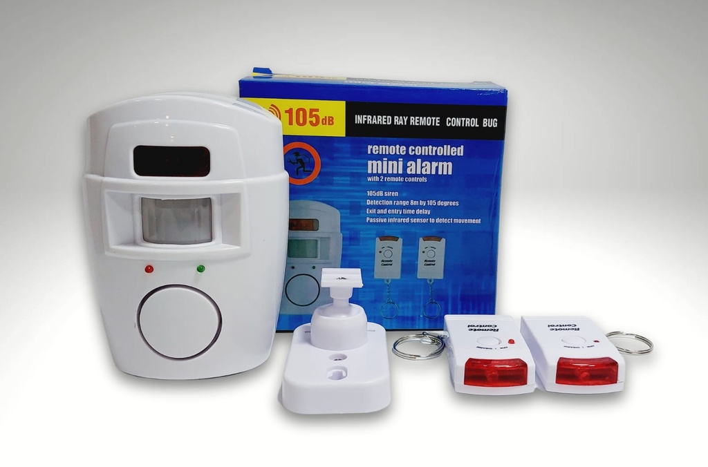 ALARMA CON 2 CONTROL REMOTO 105DB