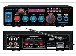 AMPLIFICADOR 80WATTS BLUETOOTH USB FM 220V Y 12V