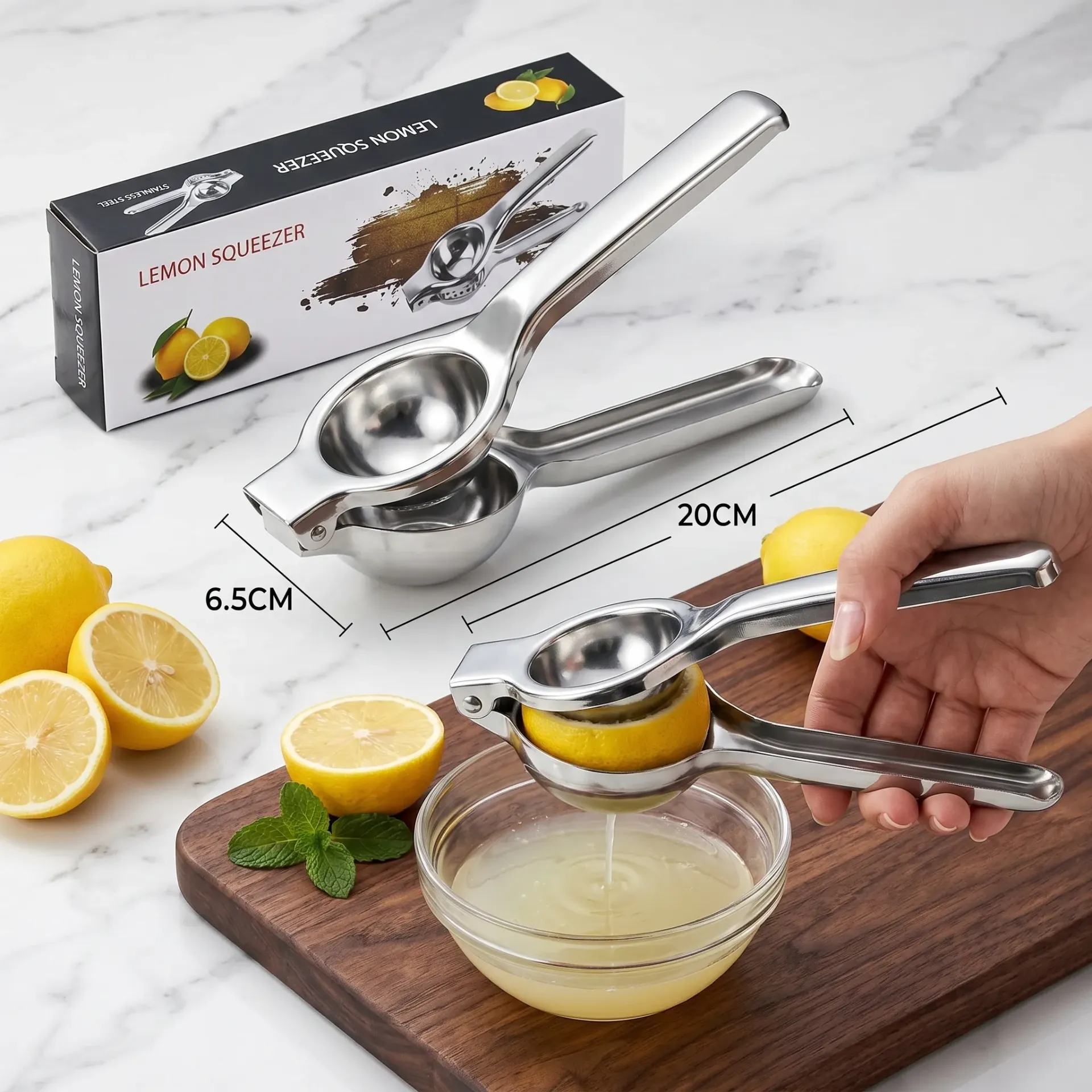 [MELECH395] EXPRIMIDOR DE CITRICOS ACERO INOXIDABLE