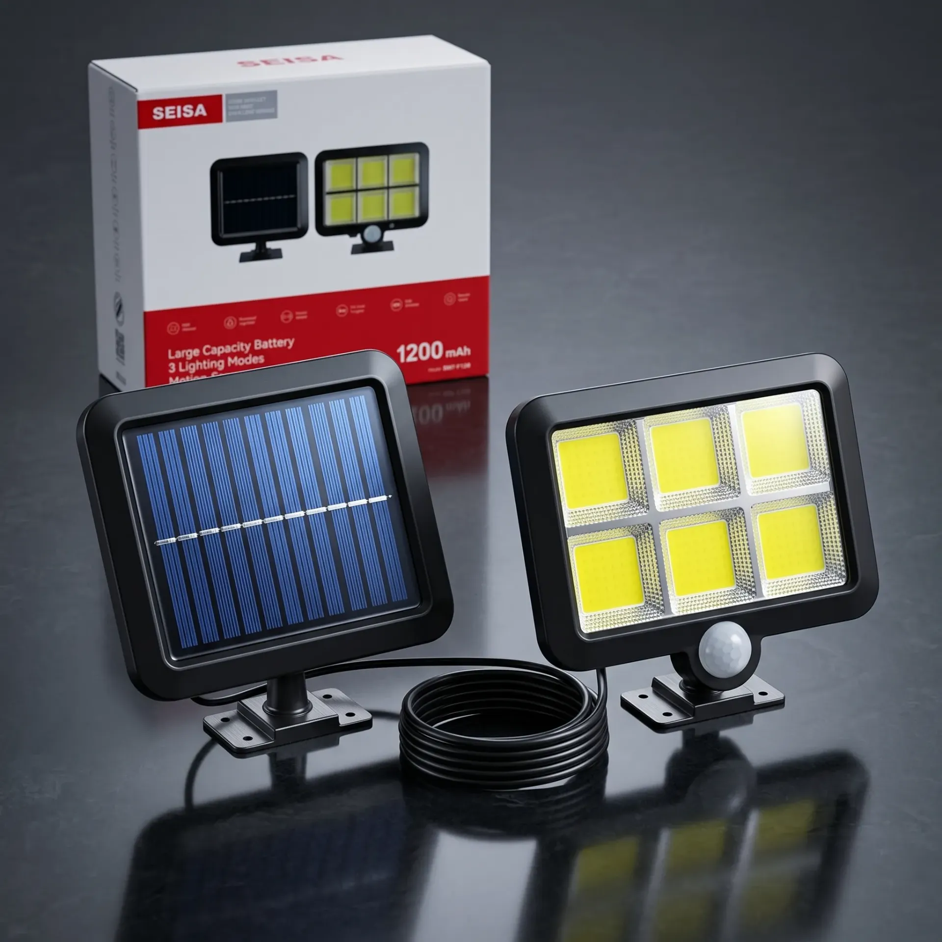 REFLECTOR LED CON PANEL SOLAR