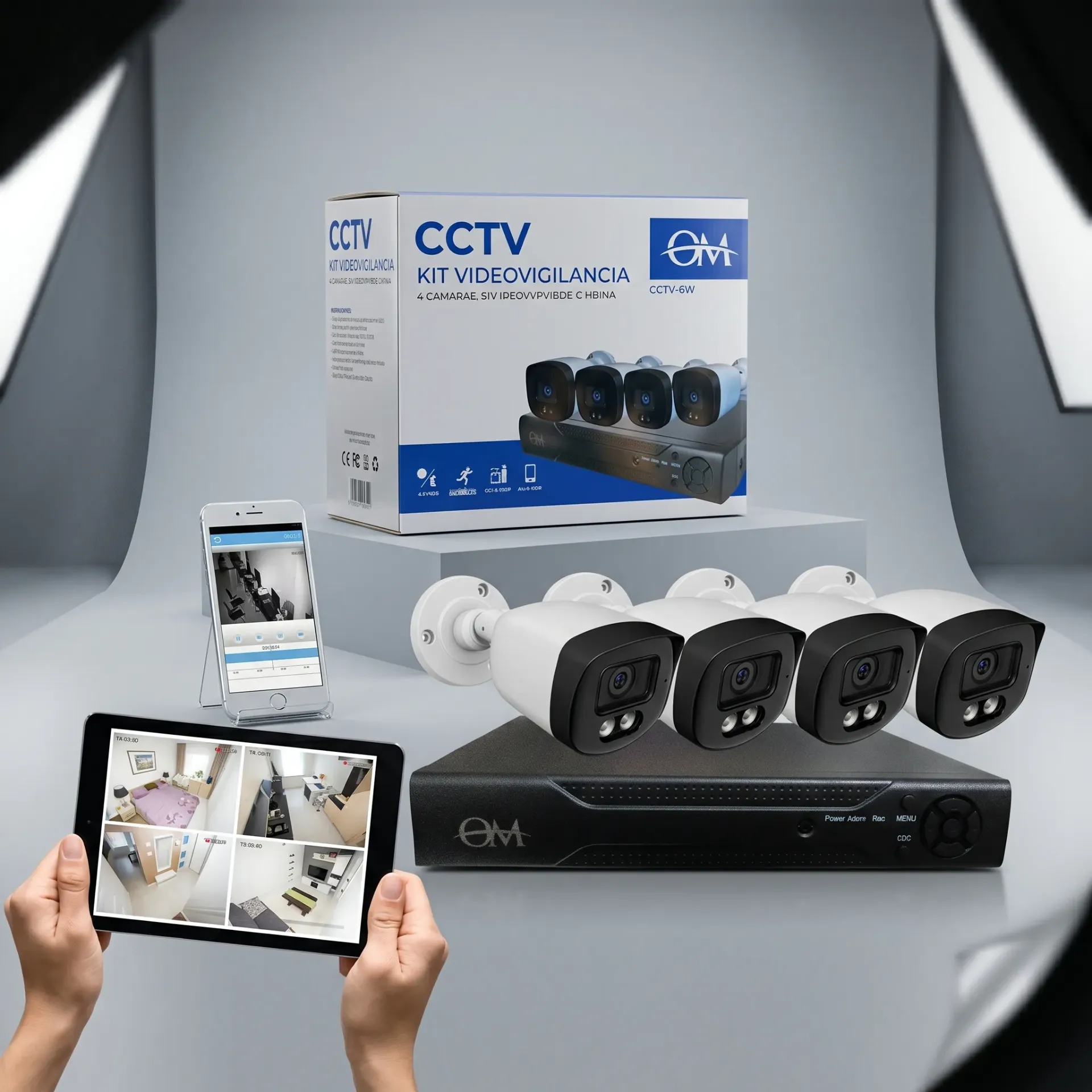 KIT DE 4 CAMARAS CON DVR
