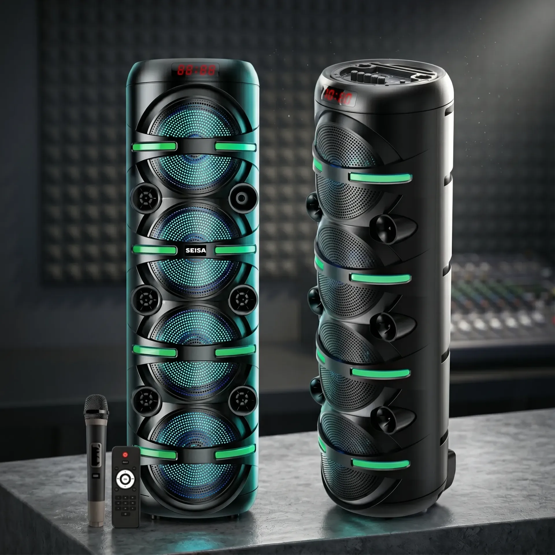 [YXC8403] PARLANTE BLUETOOTH 4 X 8" C/MICROFONO INALAMBRICO