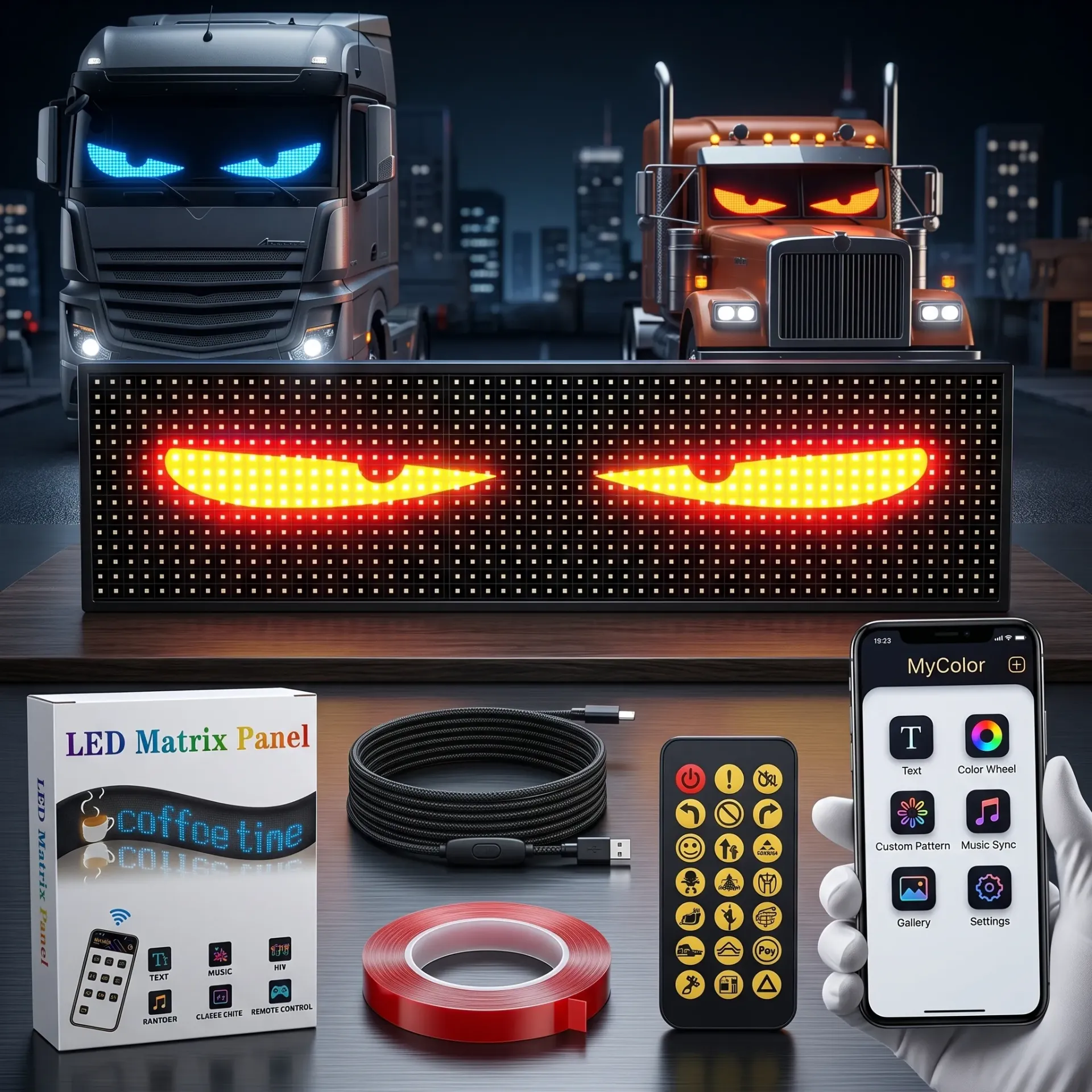 CARTEL DE LED FLEXIBLE 90CM X20 CM PERSONALIZABLE