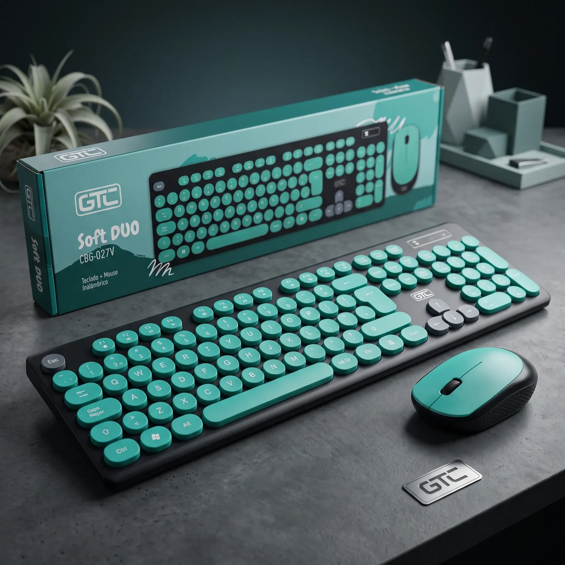 TECLADO Y MOUSE INALAMBRICOS GTC VS COLORES