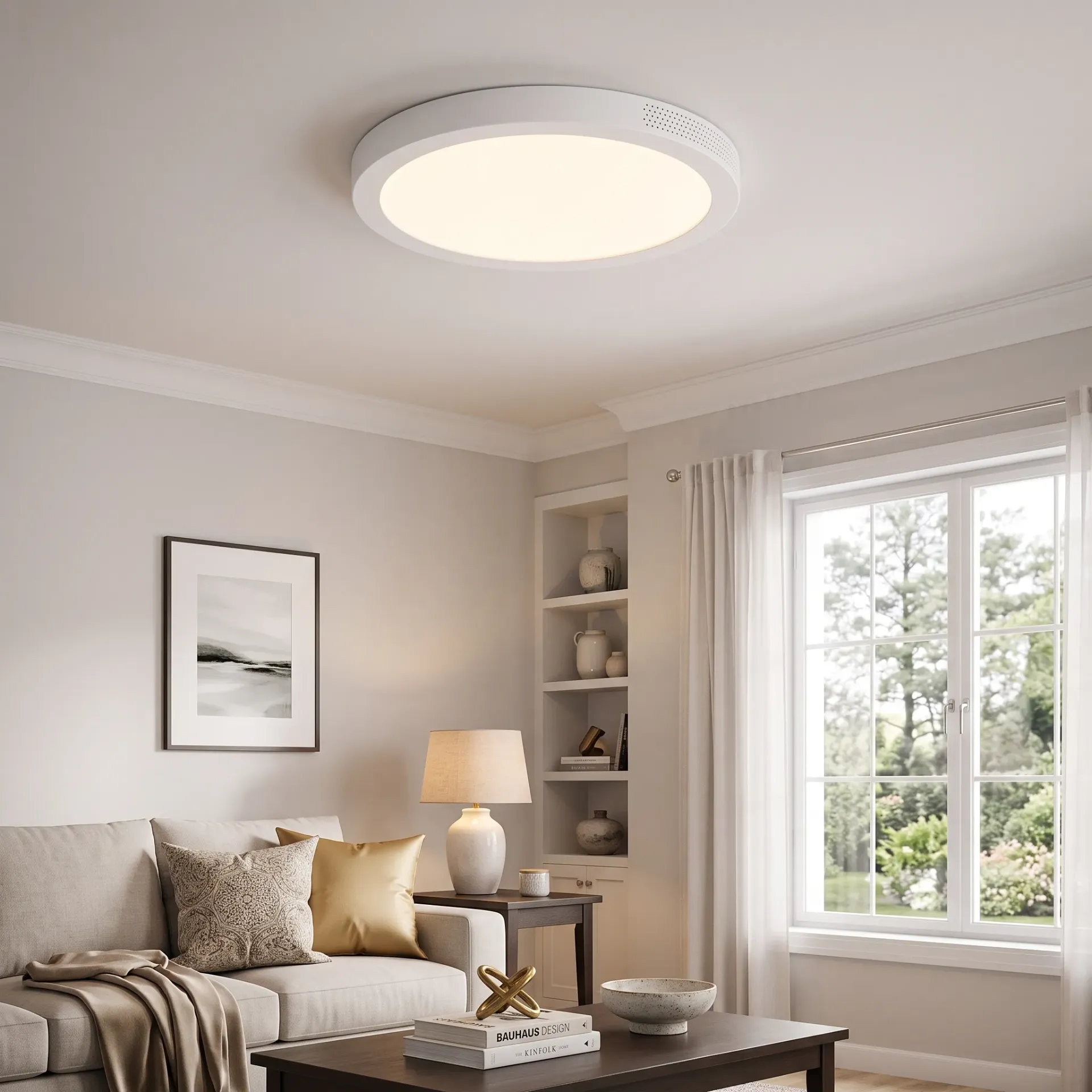 PANEL PLAFON LED APLICAR 24W REDONDO BLANCO FRIO