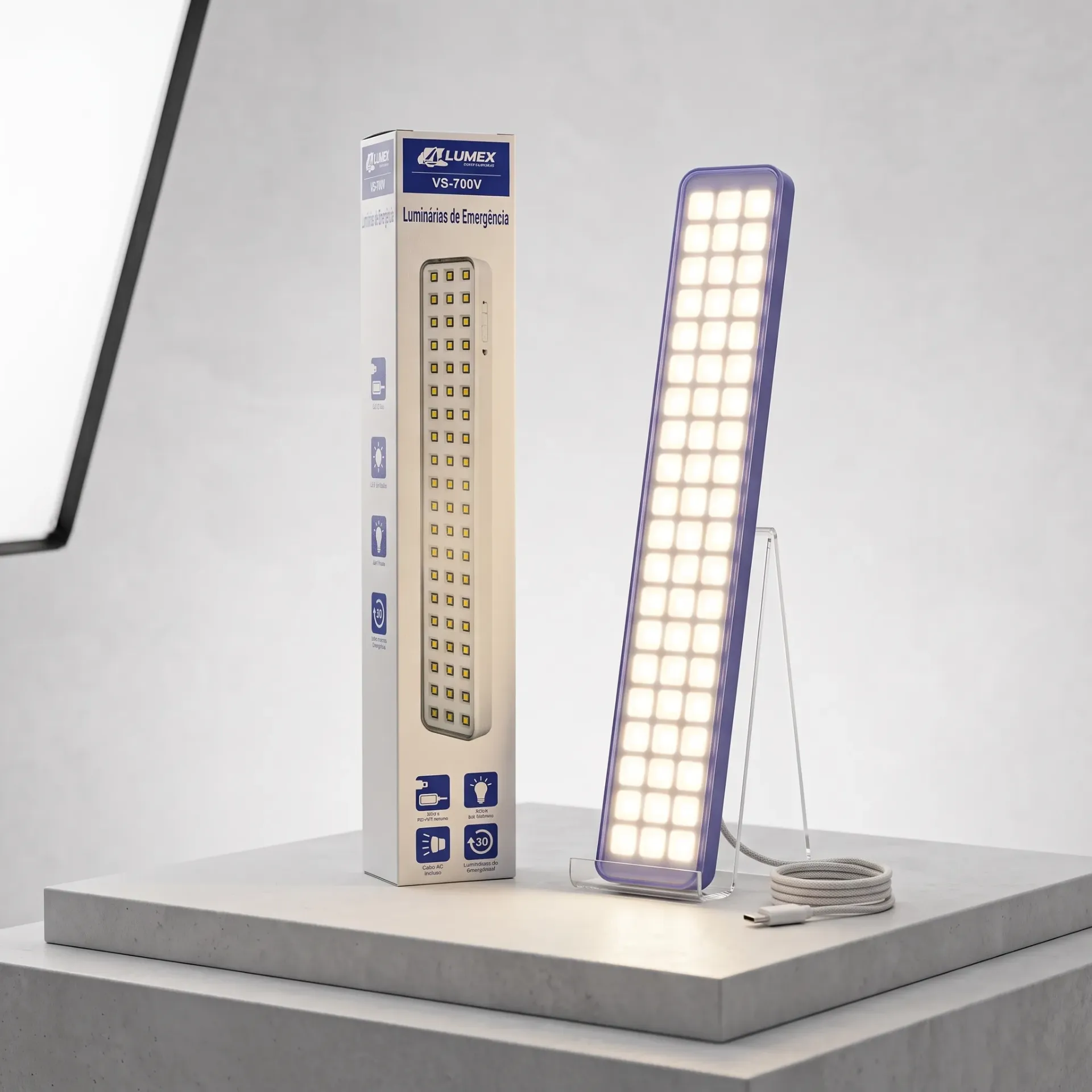 LUZ DE EMERGENCIA USB LAMBO TECH 60 LEDS