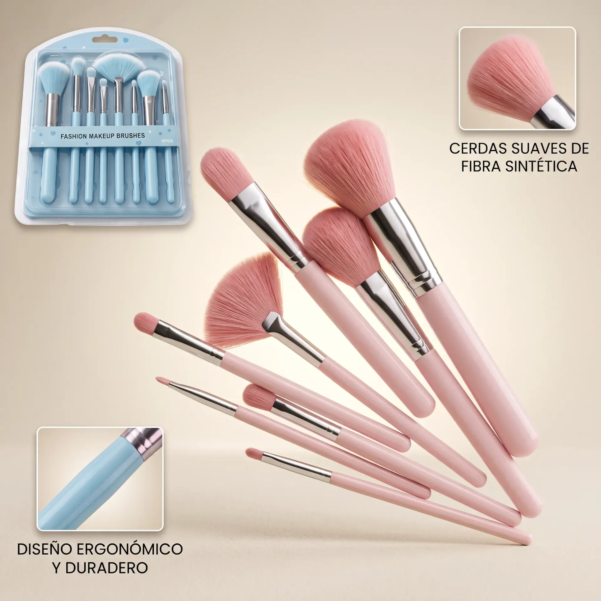 KIT BROCHAS MAQUILLAJE X 8PCS