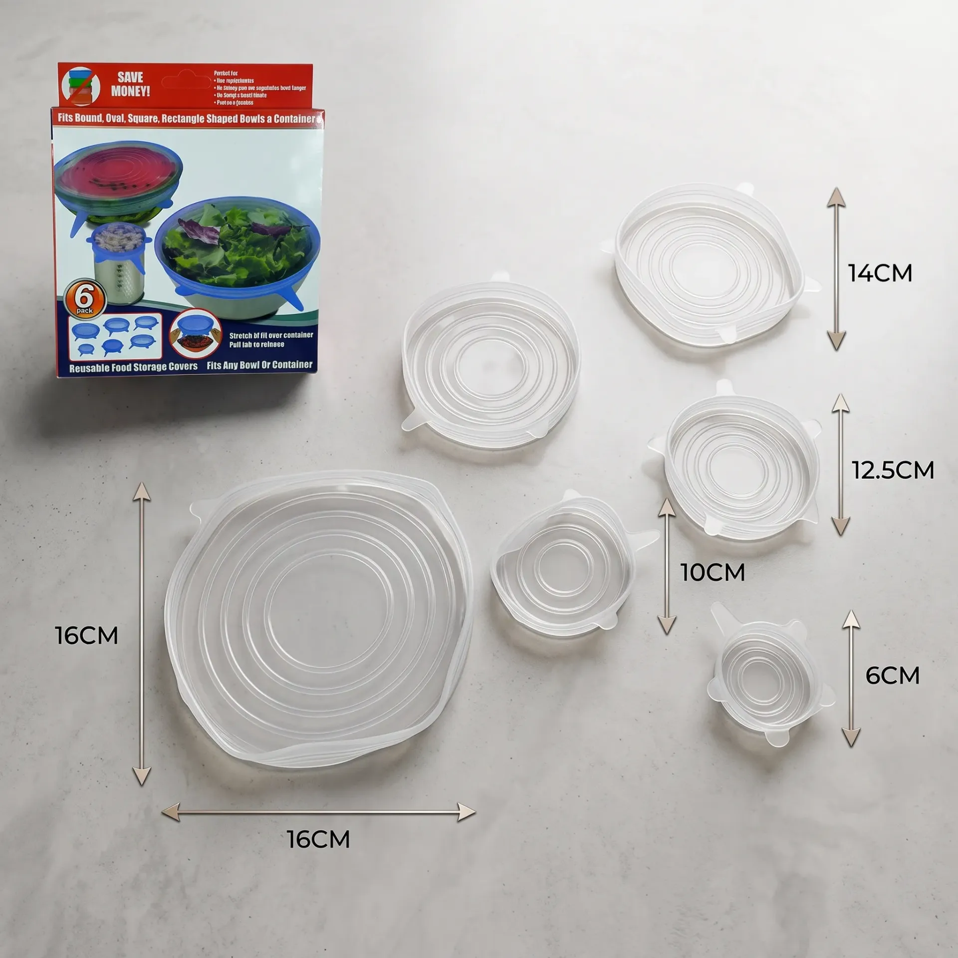 KIT TAPAS DE SILICONA X 6 UNIDADES