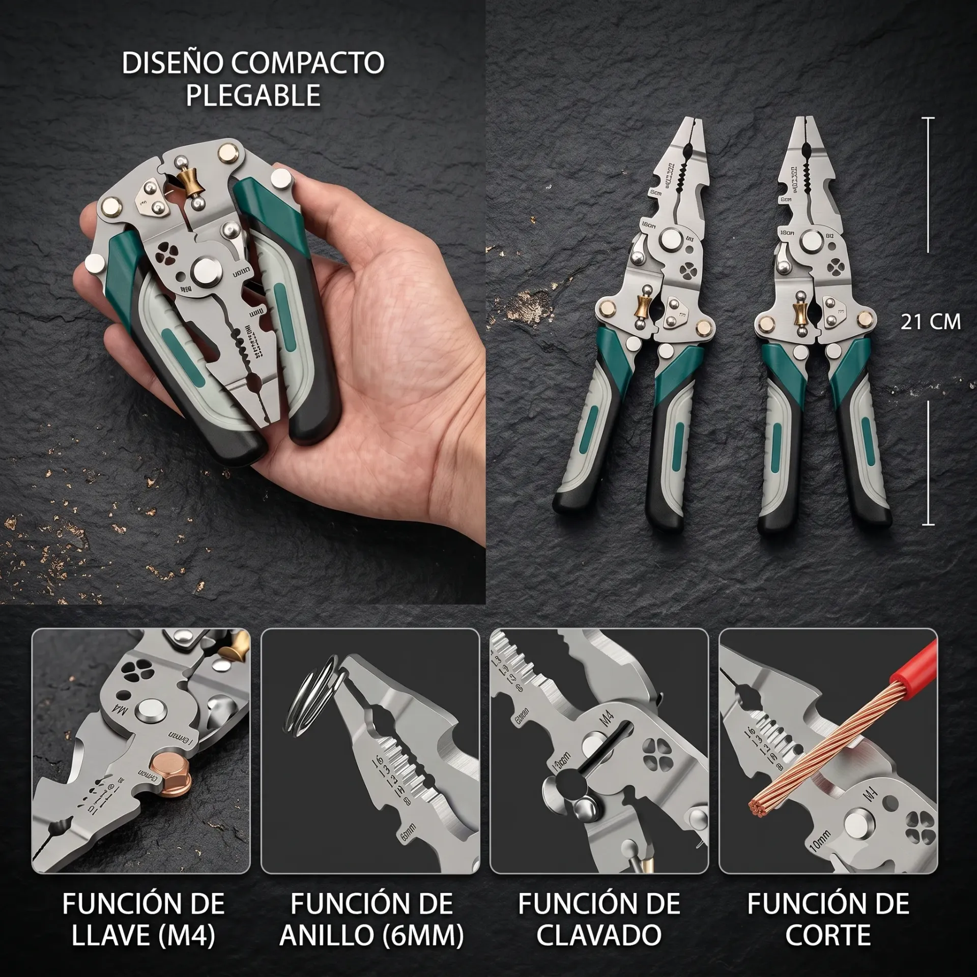 PINZA PELACABLE PLEGABLE