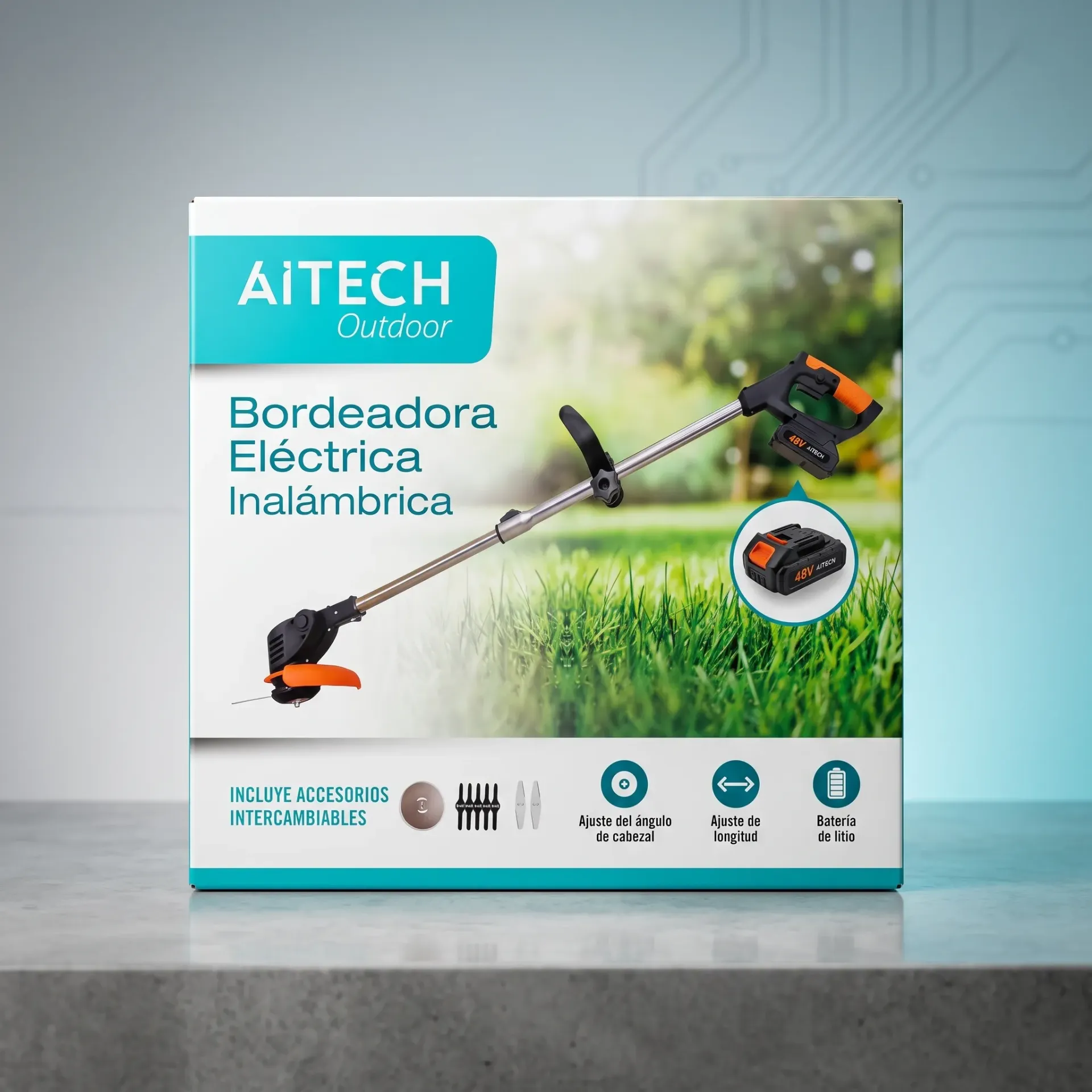 BORDEADORA INALAMBRICA 1000W 2 BATERIAS