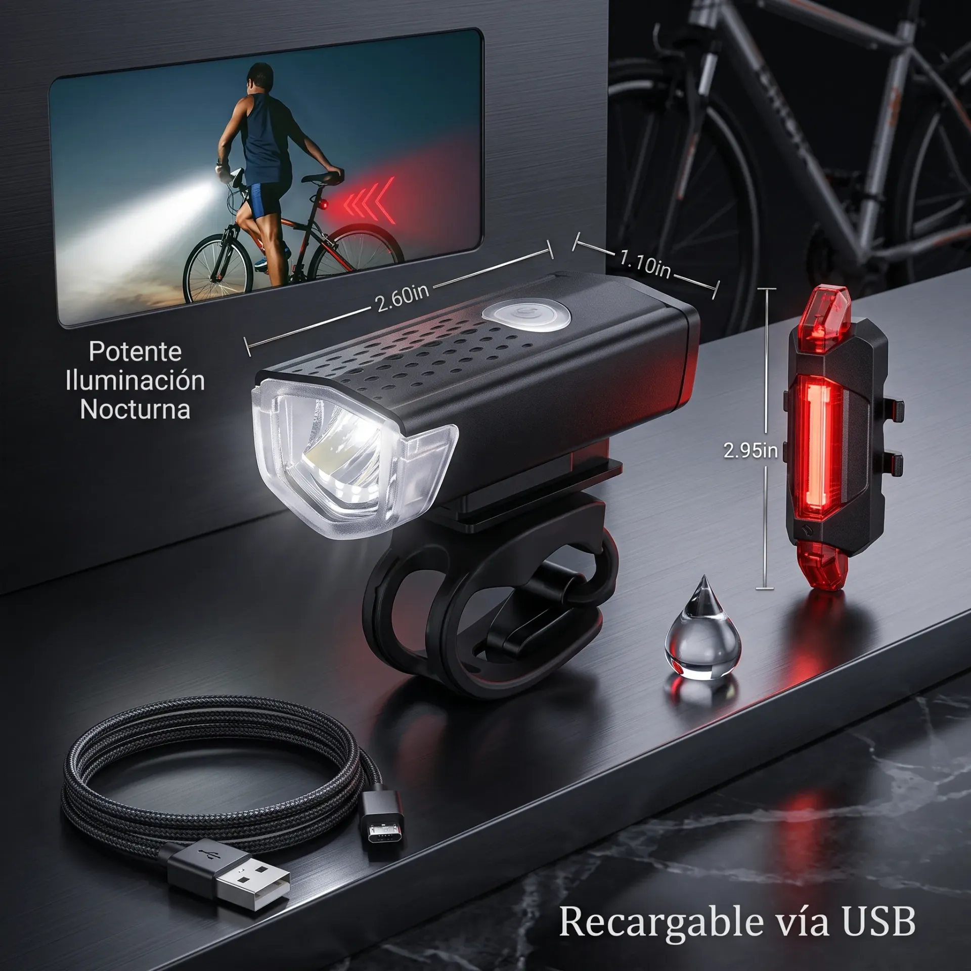 KIT X 2 LUCES PARA BICICLETA