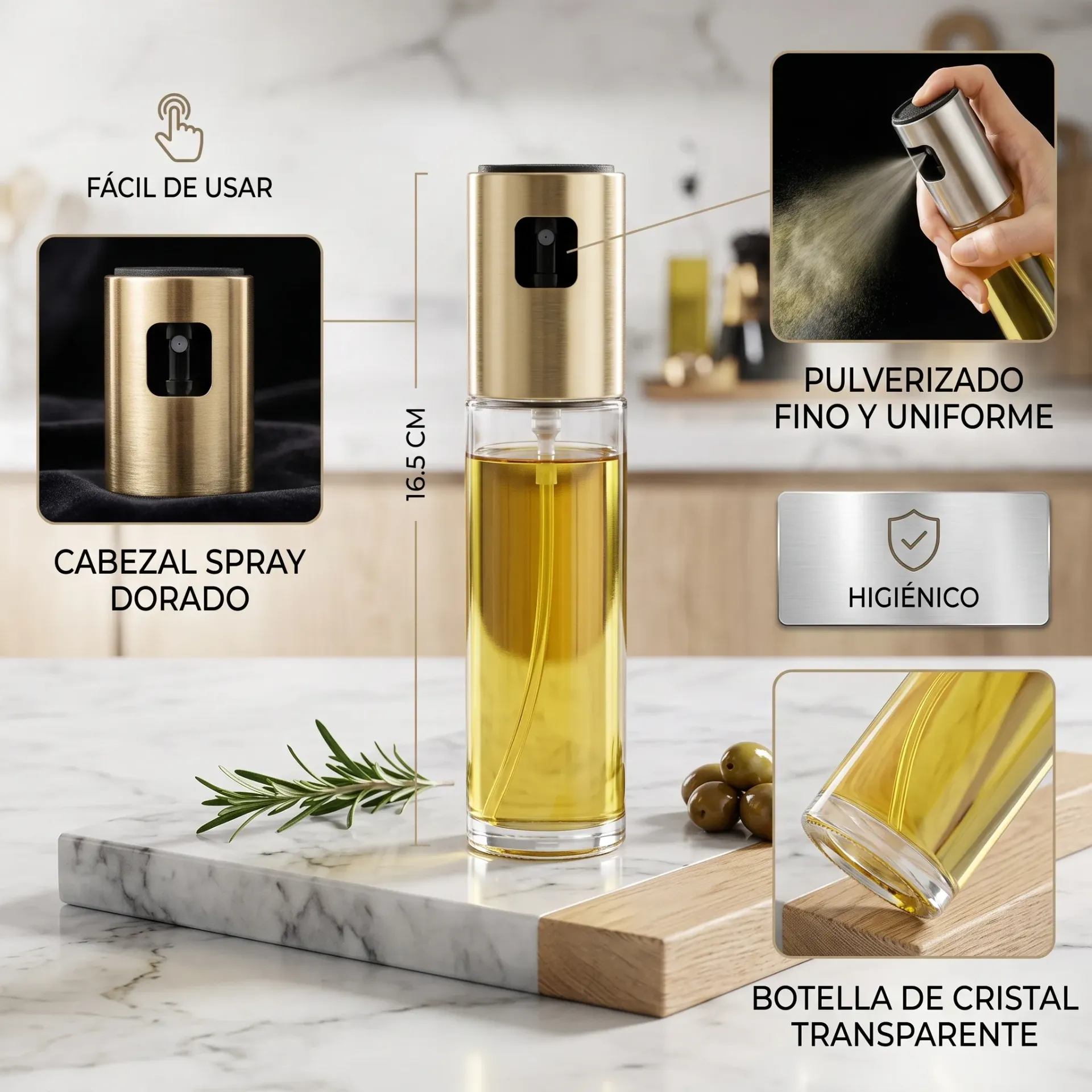 [MELECH10] PULVERIZADOR SPRAY DE ACEITE