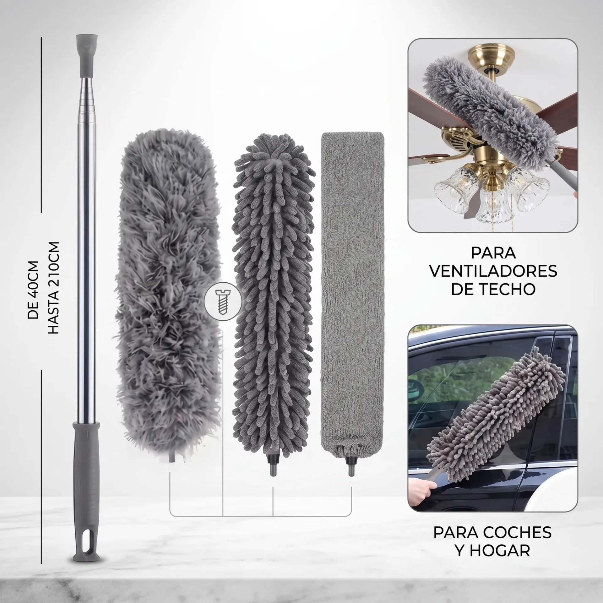 PLUMERO MICROFIBRA EXTENSIBLE 3 EN 1