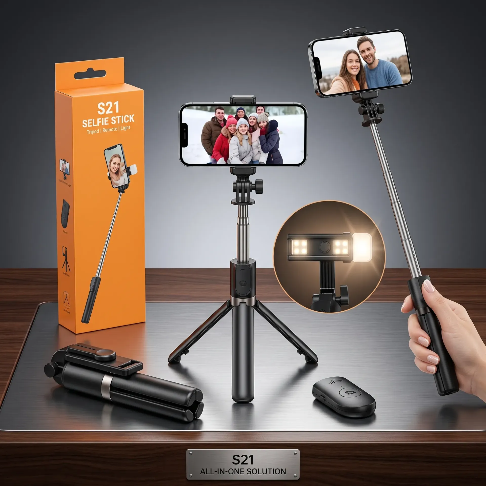 PALO SELFIE BLUETOOTH CON LUZ
