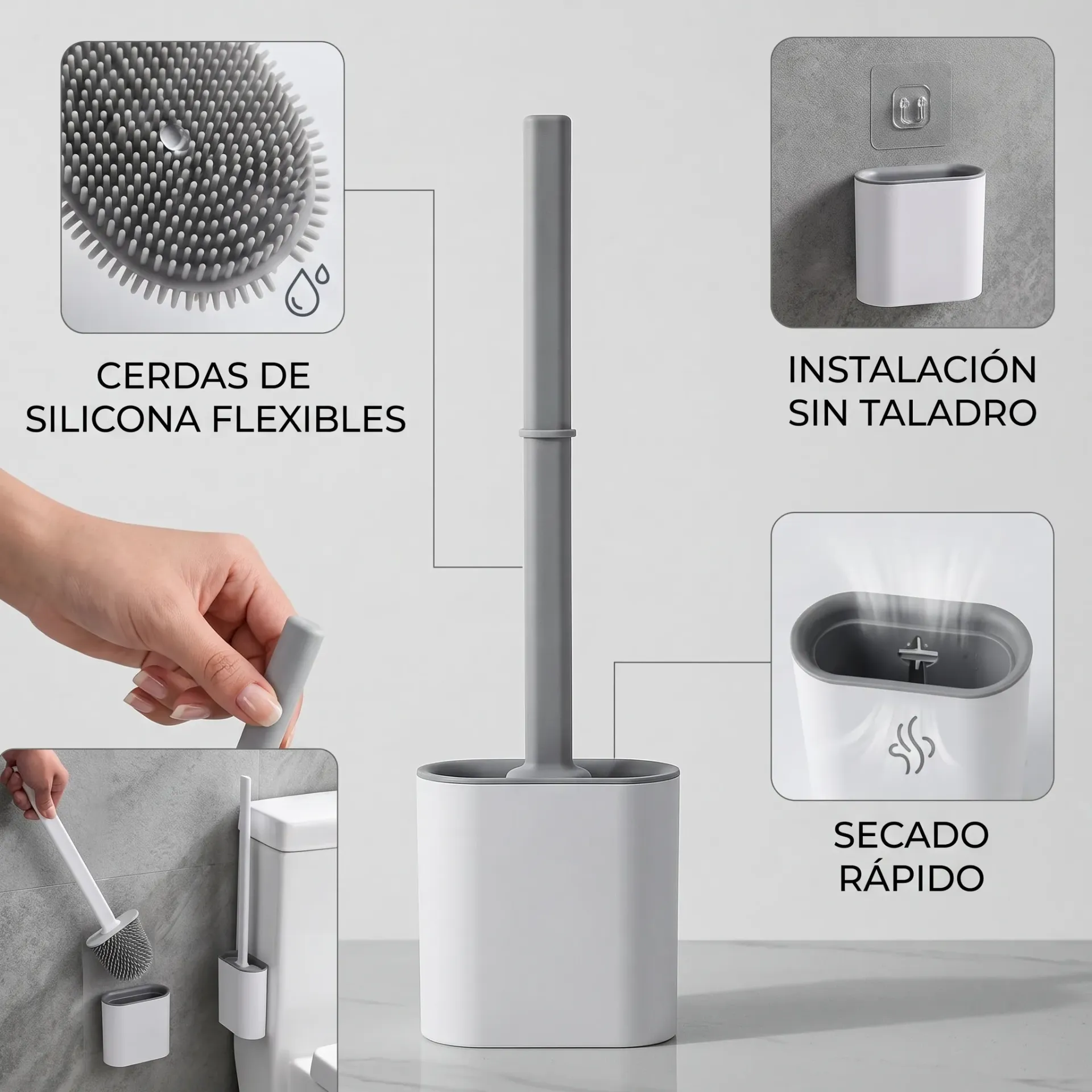 CEPILLO DE SILICONA PARA INODORO