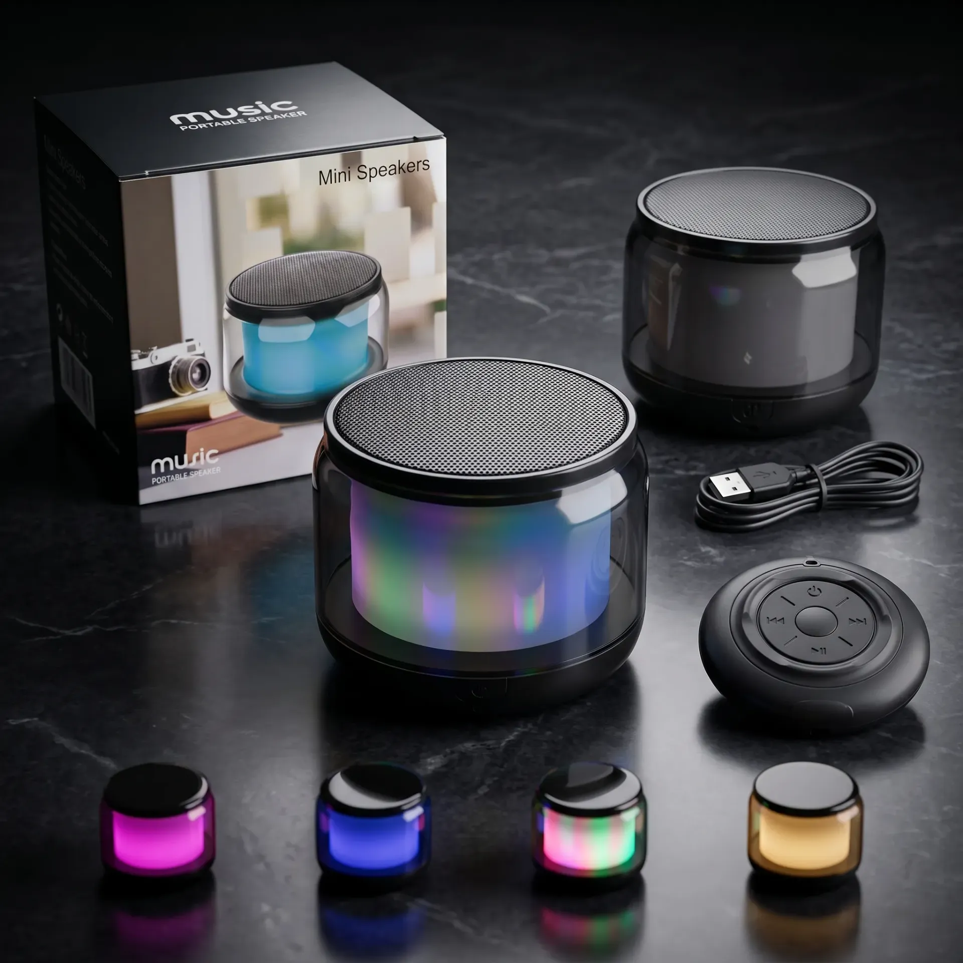 PARLANTE MINI BLUETOOTH CON LUZ LED