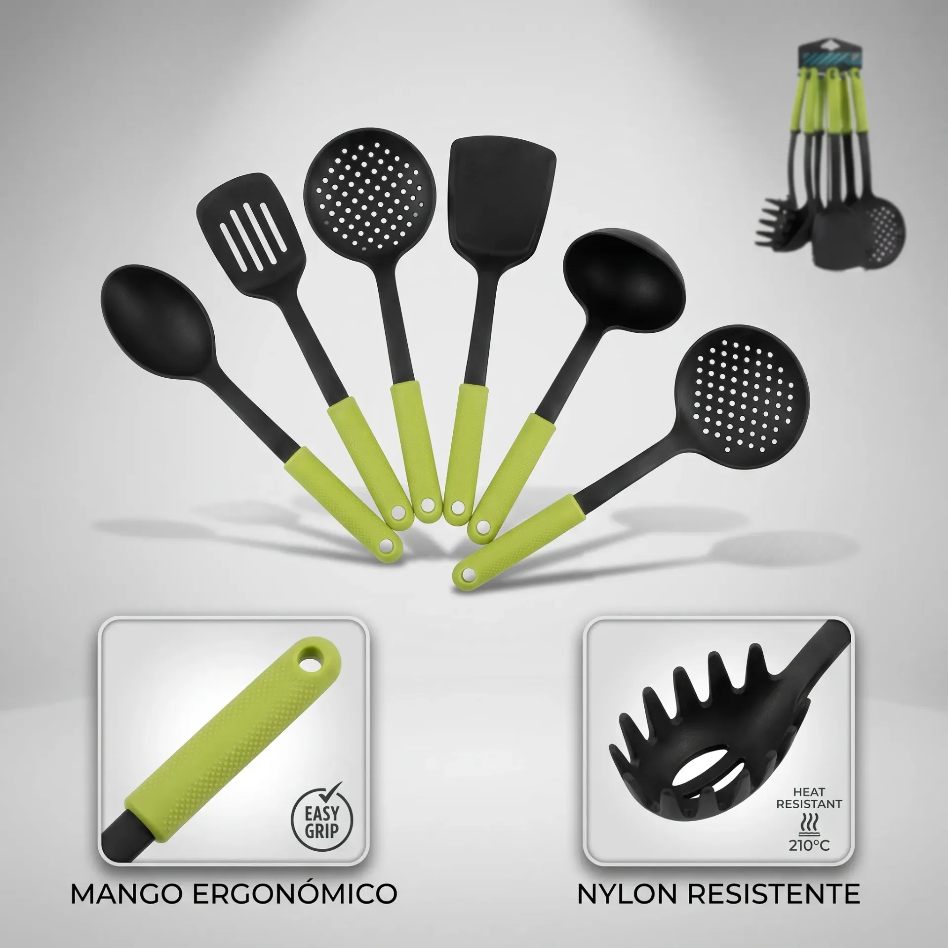 SET DE UTENSILIOS DE TEFLON 6PCS