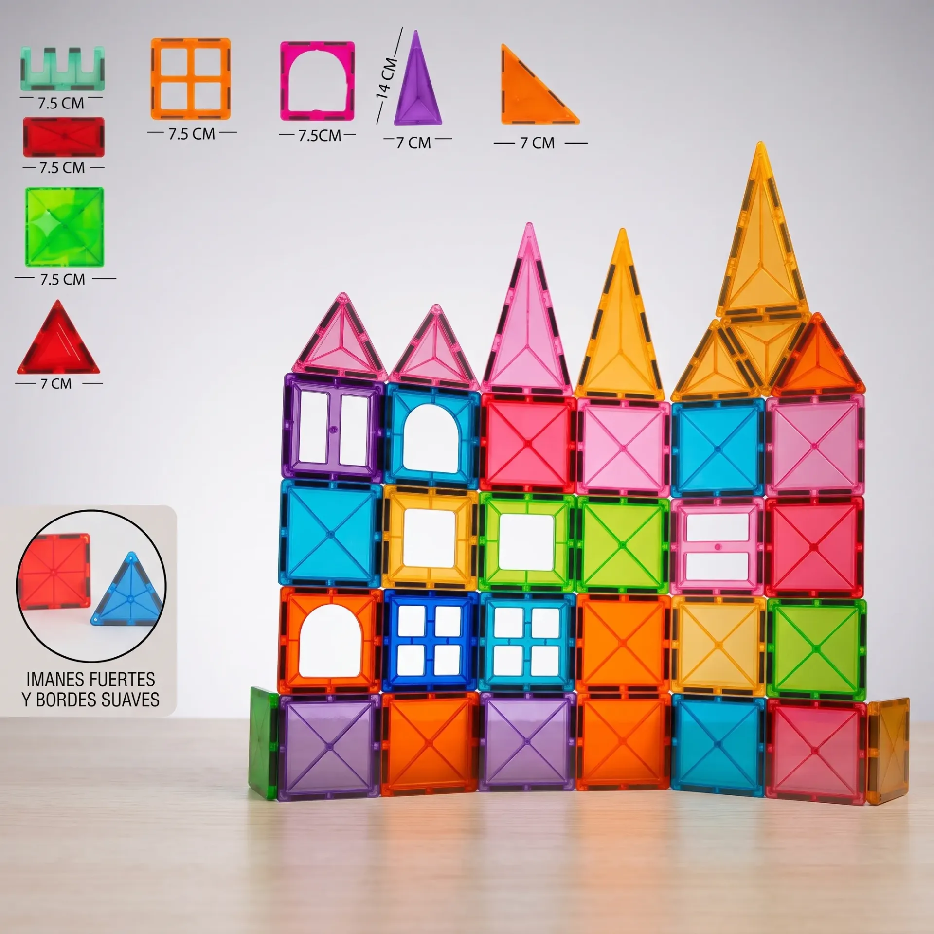 BLOQUES MAGNETICOS 3D 60PCS